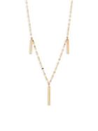 Lana Jewelry Triple Bar 14k Yellow Gold Charm Necklace