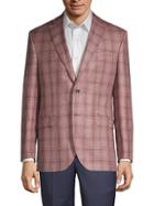 Saks Fifth Avenue Made In Italy Regular-fit Plaid Wool