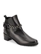 Stuart Weitzman On-the-street Leather Chainlink Ankle Boots