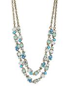 Saks Fifth Avenue Delicate Crystal Double Strand Necklace