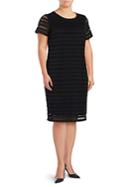 Vince Camuto Crocheted Overlay Shift Dress