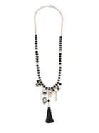 Saks Fifth Avenue Agate Tassel Pendant Necklace