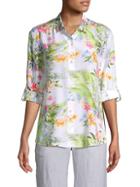 Tommy Bahama Floral-print Silk Top