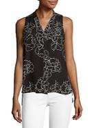 Vince Camuto Floral Sleeveless Hi-lo Top