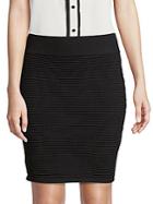 Saks Fifth Avenue Black Ribbed Mini Skirt
