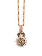 Le Vian Chocolatier Diamond And 14k Strawberry Gold Pendant Necklace