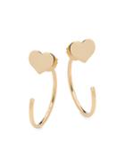 Saks Fifth Avenue 14k Yellow Gold Heart Half-hoop Earrings