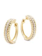Effy 18k Two-tone Gold & Diamond Hoop Earrings