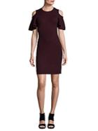 Laundry By Shelli Segal Knitted Cold Shoulder Dress