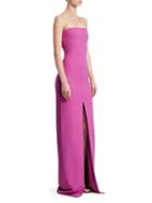 Solace London Bysha Strapless Front-slit Gown