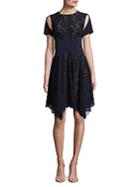 Bcbgmaxazria Embroidered Lace Evening Dress
