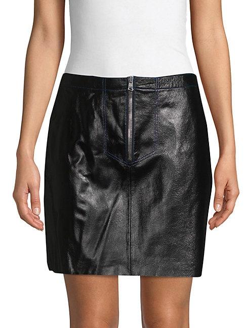Sandro Ray Leather Mini Skirt