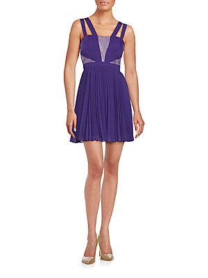Bcbgeneration Pleated Lace Inset Dress