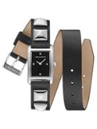 Rebecca Minkoff Moment Jewelry That Tells Time Stainless Steel & Leather-strap Watch