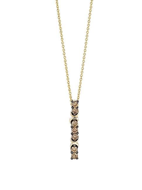 Le Vian Chocolatier Chocolate Diamond And 14k Honey Gold Pendant Necklace