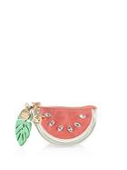 See By Chlo Embellished Watermelon Leather Coin Purse