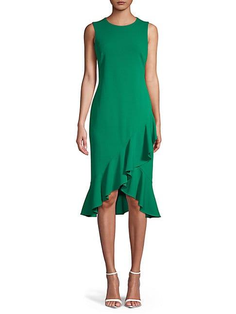 Calvin Klein Collection Ruffled Sheath Dress