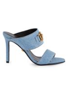 Versace Denim Stiletto Mule Sandals