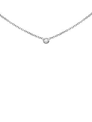 Kc Designs Single Diamond And 14k White Gold Pendant Necklace