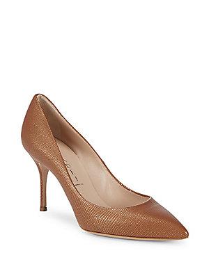 Casadei Textured Leather Pumps