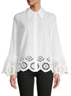 Central Park West Shandy Cotton Eyelet Shirt