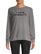 Peace Love World I Love Sundays Graphic Sweatshirt