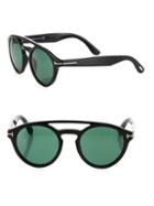 Tom Ford Clint 50mm Round Sunglasses