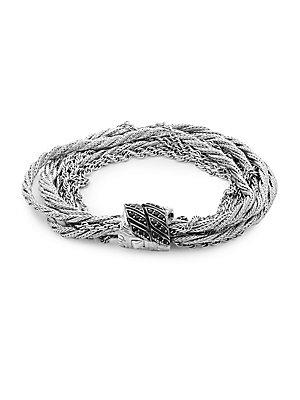 John Hardy Black Sapphire & Sterling Silver Chain Bracelet