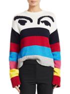 Derek Lam Multicolor Stripe Graphic Sweater
