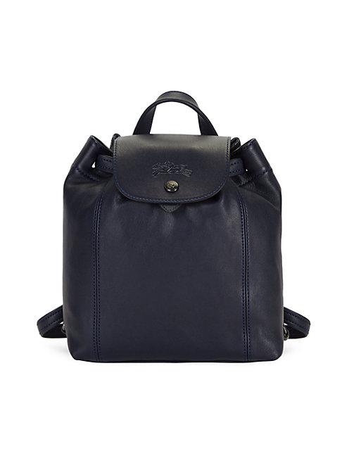 Longchamp Flap-top Leather Backpack