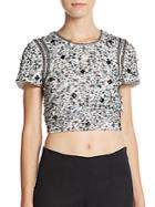 Parker Black Chrissy Beaded Cropped Top