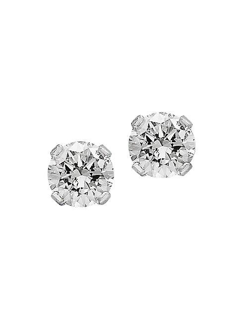 Effy 18k White Gold & Diamond Stud Earrings
