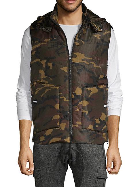American Stitch Camouflage Zip-front Hooded Vest
