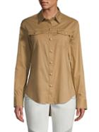 Balmain High-low Cotton Button-down Shirt