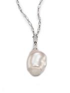 Majorica 22mm Baroque Pearl And Sterling Silver Necklace