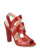 Sergio Rossi Leather Slingback Sandals