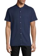 John Varvatos Regular-fit Textured Short-sleeve Shirt