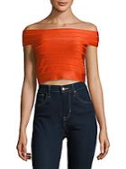 French Connection Off-the-shoulder Cropped Top