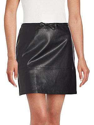 French Connection Solid Zip Skirt
