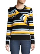 Parker Montego Striped Ruffle Sweater