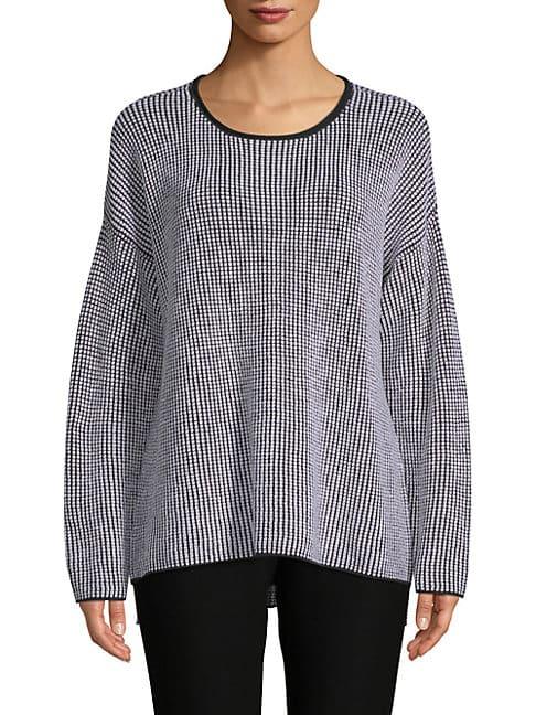 Eileen Fisher Two-tone Merino Wool Sweater