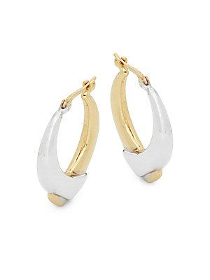 Saks Fifth Avenue 14k Gold Two-tone Hoops