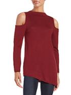 Zero Degrees Celsius Cold Shoulders Ribbed Sweater