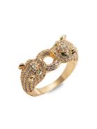 Eye Candy La Luxe Goldtone Titanium & Crystal Ring
