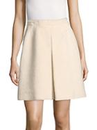 Valentino Wool-silk Blended A-line Skirt