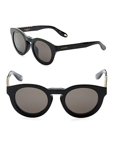 Givenchy 49mm Round Full-rim Sunglasses