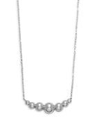 Saks Fifth Avenue Sterling Silver Graduated Beads Single Strand Necklace