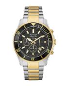 Bulova Black Dial Two-tone Stainless Steel Chronograph
