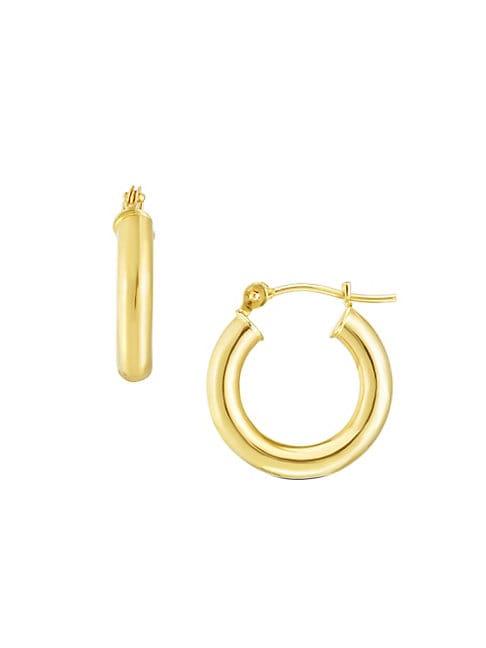Saks Fifth Avenue 14k Yellow Gold Tube Hoop Earrings
