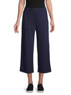 Pure Navy Wide-leg Terry Pants